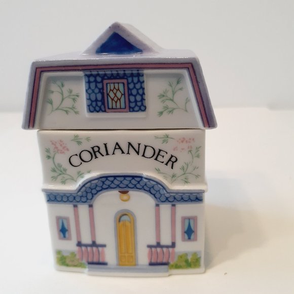 1989 Lenox Porcelain Spice Village CORIANDER Spice Jar Cottage House - Picture 5 of 12